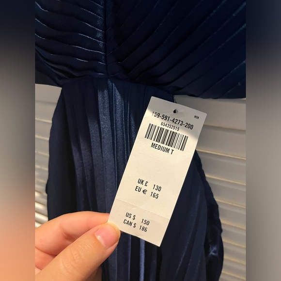 Abercrombie and fitch NWT Satin Pleated Cutout Maxi Dress - Picture 3 of 5